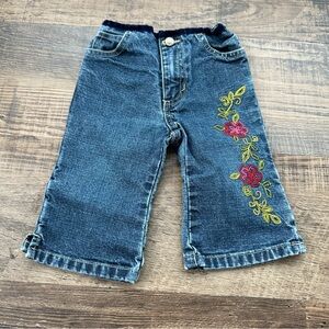 Old Navy Kids Blue Jeans with Floral Embroidery